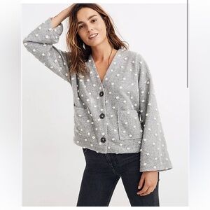 Madewell Texture & Thread Boxy Bobble Cardigan, gently used, size small